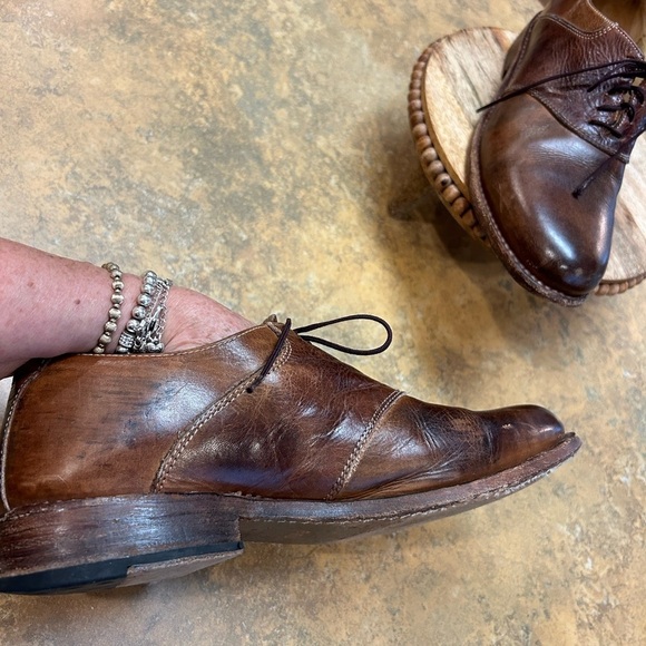 Bed Stu Cobbler Series Brown Leather Saddle Oxford - Picture 3 of 11